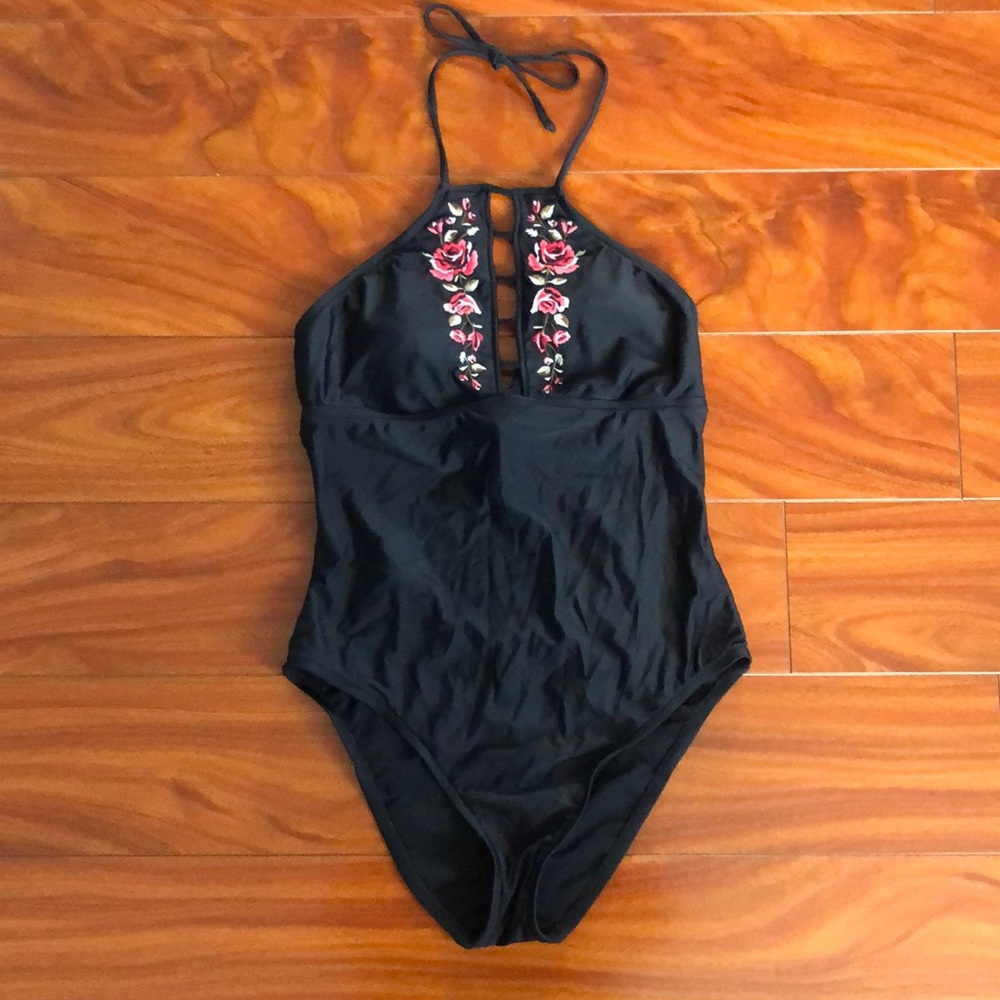 Mossimo Supply Co. Black One Piece Swimsuit